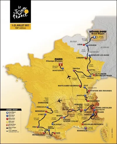 Combien de pays ont été traversés en 2017 ?