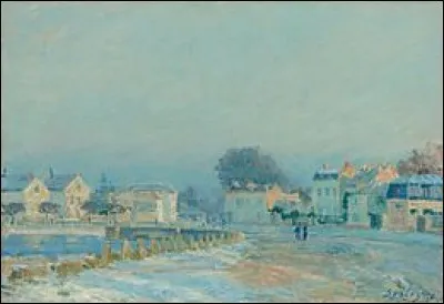 Qui a peint "L'Abreuvoir à Marly-Le-Roi, gelée blanche
" ?