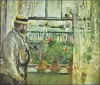 Qui a peint "Eugène Manet à l'île de Wight" ?