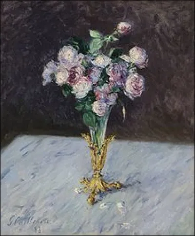 Qui a peint "Bouquet de roses dans un vase de cristal
" ?