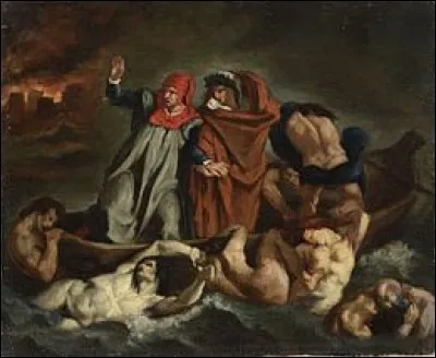 Qui a peint "La Barque de Dante d'après Delacroix" ?
