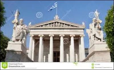 On peut lire au fronton de l'Acad&eacute;mie d'Ath&egrave;nes : "Que nul n'entre ici s'il n'est g&eacute;om&egrave;tre ". Qui fut le fondateur d'une telle acad&eacute;mie ?