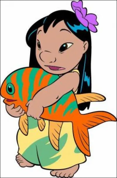 Au début du film, que donne Lilo à manger à doudou le poisson ?