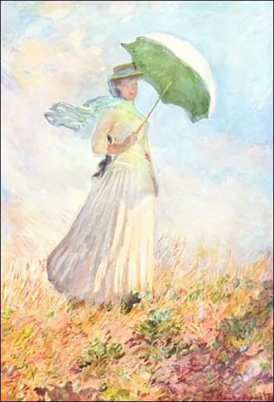 Qui a peint "Femme à l'ombrelle tournée vers la droite" ?