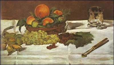 Cette " Nature morte avec des fruits " de Manet a été peinte en