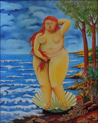 Vision moderne de la naissance de la déesse d'Aphrodite. De quel peintre est ce tableau ?