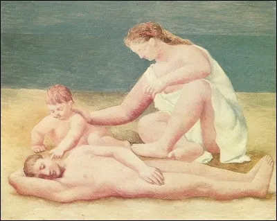 Qui a peint "Famille au bord de la mer" ?