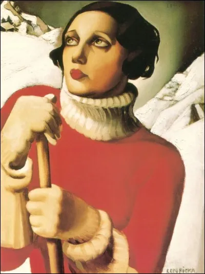 Retrouvez le titre de cette peinture de Tamara de Lempika, qui a choisi une station suisse :