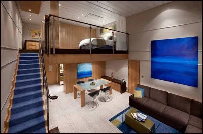 Cette pièce est la partie privative des propriétaires de ce navire de luxe, c'est-à-dire ma chérie et moi. C'est...