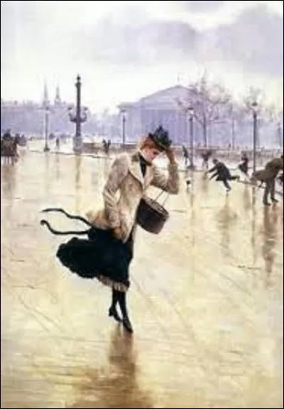 ''Jour de vent'' est une toile d'un peintre de genre et portraitiste qui se nomme :