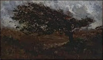 Quel peintre de l'École de Barbizon et orientaliste a peint cette huile sur toile, entre 1850 et 1860, intitulée ''Le coup de vent'' ?