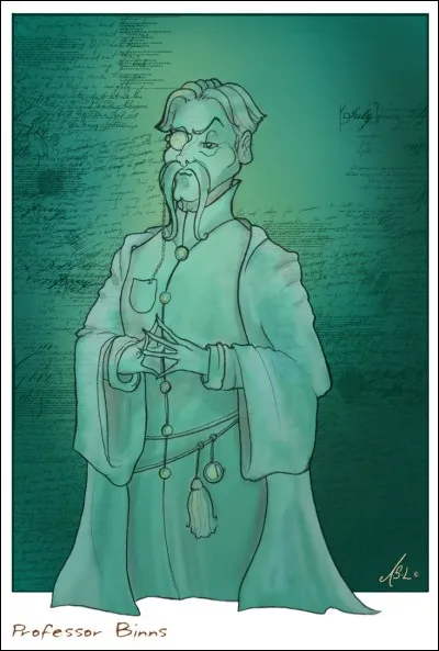Le professeur Binns enseigne...
