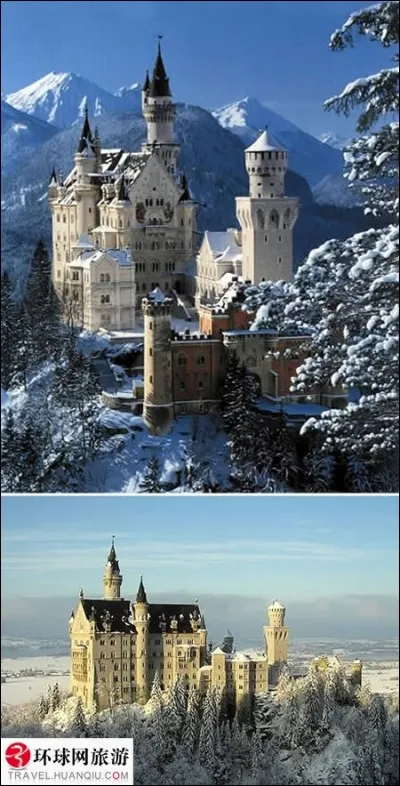 Dans quel pays est situé le château que nous traduirons en français par "château du nouveau rocher du Cygne" ?