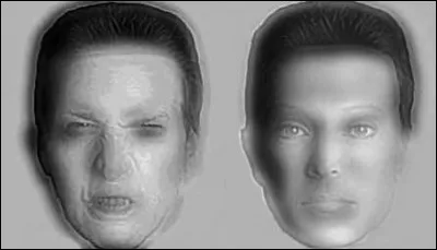 Lequel de ces visages est-il le plus en colère ?