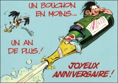 Comme nous sommes très nombreux pour fêter son anniversaire, nous allons déboucher une gigantesque bouteille de champagne d'une contenance de 26 litres !