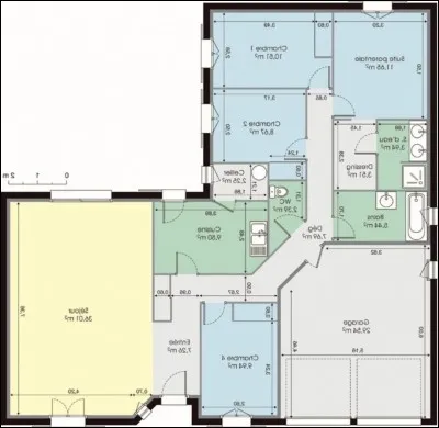 Dans une maison à quatre étages, il y a deux salles de bain : une avec les toilettes intégrées, l'autre est séparée des toilettes (deux W.C.). 
La salle de bain où les W.C. se trouvent dans la même pièce est au 3e étage. Au quatrième étage, il y a des toilettes. 
Au rez-de-chaussée, il y a un garage et un jardin d'hiver. Il n'y a pas d'autres pièces. Où se trouve la salle de bain sans W. C. ?