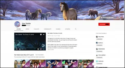 Combien la chaîne Star Stable a-t-elle actuellement d'abonnés sur YouTube ?