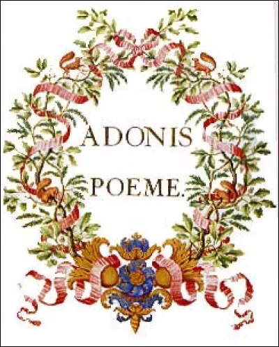 Qui parle de "la grâce plus belle encore que la beauté" dans son poème "Adonis" ?