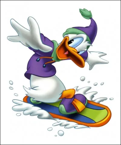 Donald, lui, a choisi un sport un peu plus rapide. C'est le ...