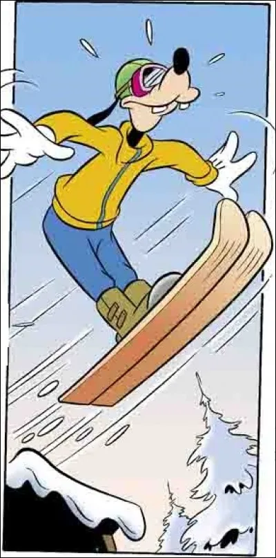 Voici un personnage qui n'a pas peur. Dingo nous fait une belle démonstration de ...