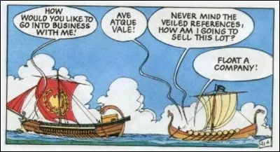 C'est ici dans la version anglaise de « L'Odyssée d'Astérix » qu'apparaît ce « Ave atque vale ». Qu'est-ce que cela veut dire ?