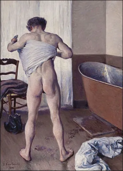 Qui a peint "Homme au bain" ?