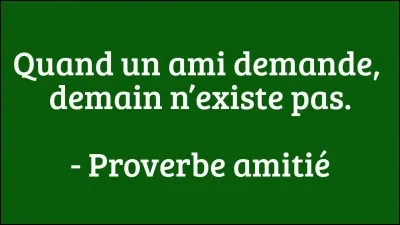 Pour toi, un(e) vrai(e) ami(e) c'est...