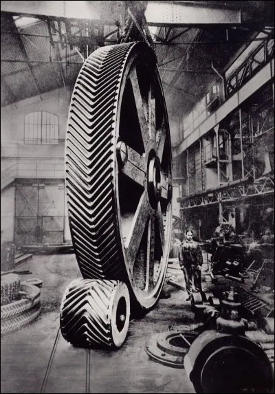 Qui a mis au point l'engrenage à chevrons ?