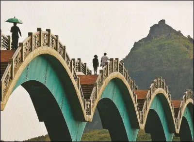 Dans quel pays peut-on passer sur le pont Sanhsientai ?