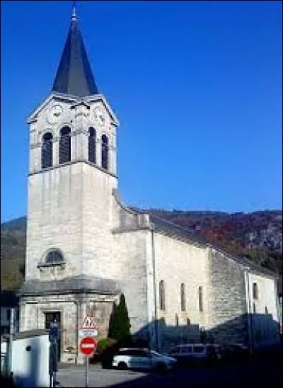 Nous terminons notre balade dans l'Ain, devant l'église de Saint-Germain-de-Joux. Nous sommes dans l'ex région ...