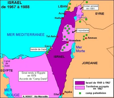 La guerre des Six Jours a été déclarée en 1965.