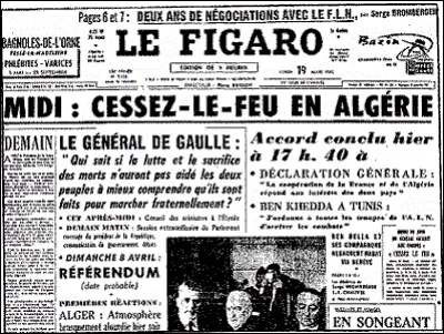 Quel nom portent les accords qui mirent fin à la guerre d'Algérie et lui accordèrent l'indépendance ?