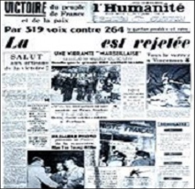Quel projet avorta, car sa ratification fut refusée par le Parlement français en août 1954 ?