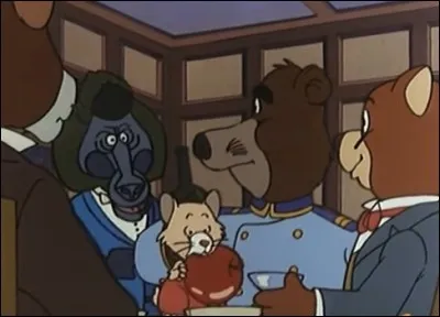 Sur le navire voguant vers les Etats-Unis, Transfert déguisé en mandrill ...