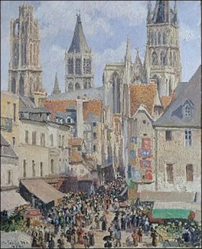 Qui a peint "Rue de l'Épicerie, Rouen" ?