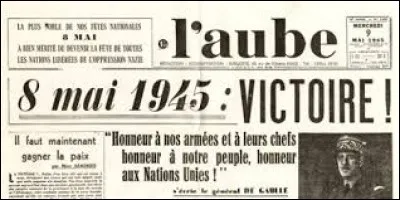 Que s'est-il passé le 8 mai 1945 ?