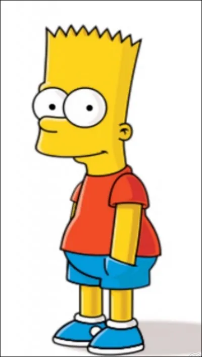 De quelle couleur est le costume de Bart quand il est déguisé en bartman ?