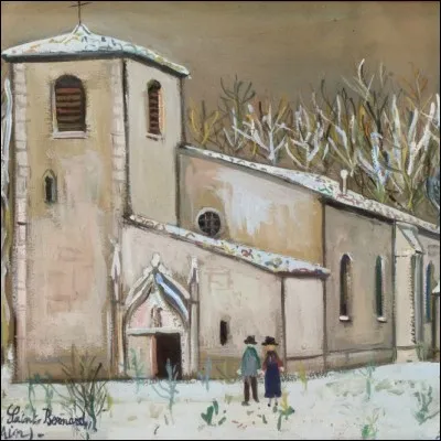Qui est l'auteur de "l'église Saint-Bernard sous la neige" ?