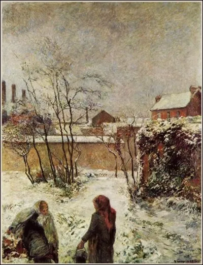 Qui a représenté "jardin en hiver effet de neige" ?