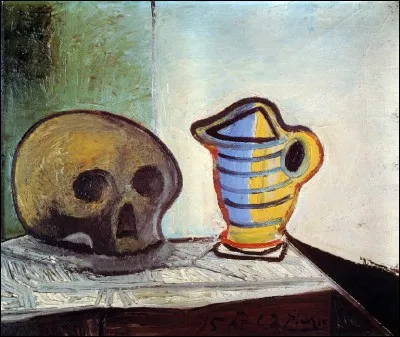 Qui est le peintre de "Tête de mort et cruche" ?