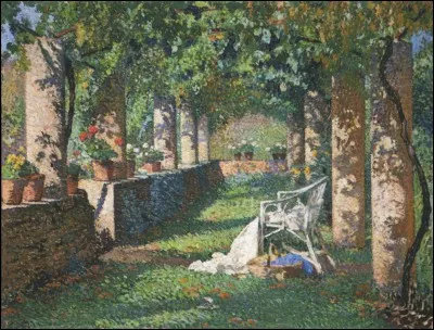 Qui a représenté "La pergola au printemps" ?