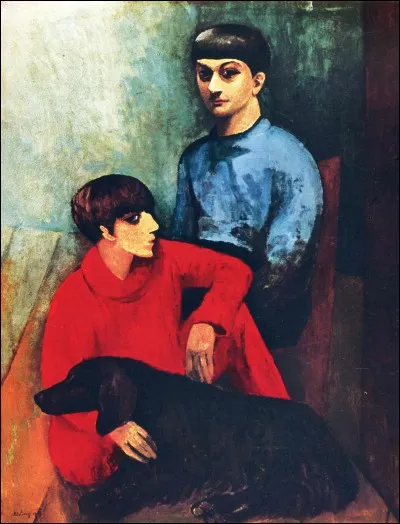 Qui a peint son autoportrait avec sa femme et son chien ?