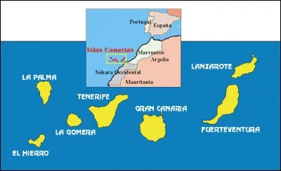 Pour terminer, les îles Canaries sont situées dans l'océan Atlantique à 140 kilomètres des côtes marocaines. Elles sont donc :