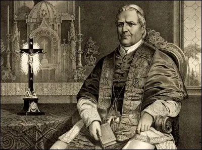 Il est pape de 1846 &agrave; 1878. Il tente de s'opposer au nouveau royaume d'Italie en interdisant aux catholiques de prendre part &agrave; la vie politique du royaume. Son pontificat d&eacute;finit l'Immacul&eacute;e Conception et proclame le dogme de l'infaillibilit&eacute; pontificale. Qui est ce pape ?