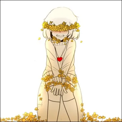 Dans quel A.U. Frisk a des fleurs dorées qui poussent sur tout son corps quand elle meurt ?