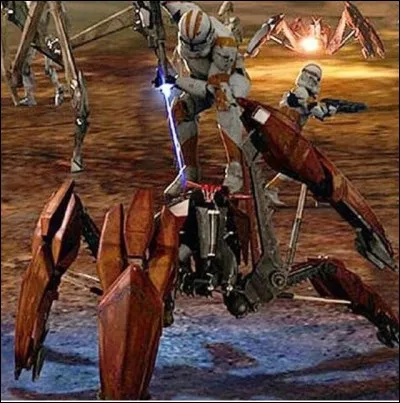 Quelle est la fonction du droïde-crabe, appelé ''fouineur" par les soldats clones ?