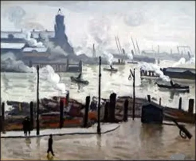 Quel est le nom de ce peintre des mouvements fauvisme et postimpressionnisme ayant peint cette toile nommée « Le Port de Hambourg », en 1909 ?