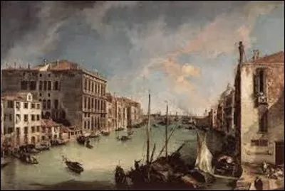 Réalisé après un séjour passé à Rome en 1723, « Le Grand Canal, vu du Campo San Vio » est une huile sur toile réalisée par un peintre rococo faisant partie du mouvement védutisme. Quel est le nom de cet artiste ?
