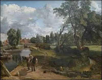 Mesurant 1,01 m de hauteur sur 1,27 m de longueur, « Moulin de Flatford » est un tableau peint en 1816 par un artiste du mouvement romantisme actuellement conservé à la Tate Britain de Londres. De qui s'agit-il ?