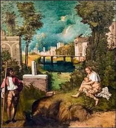 Conservée au musée Gallerie dell'Accademia de Venise, « La Tempête » est considérée comme la première peinture de paysage. Quel peintre de mouvement renaissance a créé cette uvre peinte entre 1500 et 1510 ?